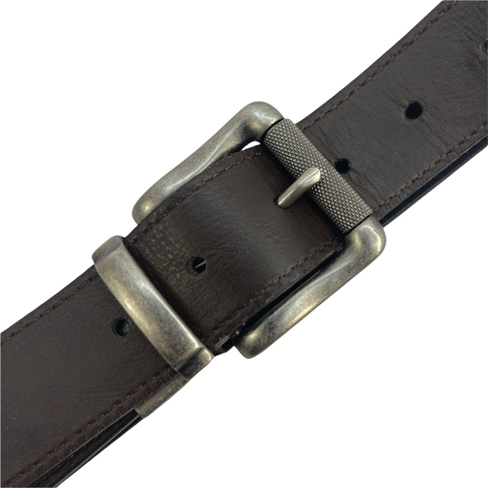 Aeropostale Mens XL Reversible‎ Black Brown Faux Leather Belt 41-47" Holes
